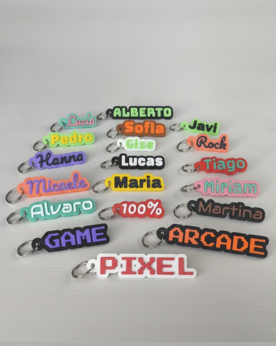 Llaveros con nombre personalizado