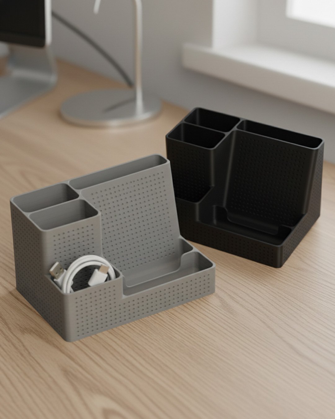 Organizador con soporte para teléfono