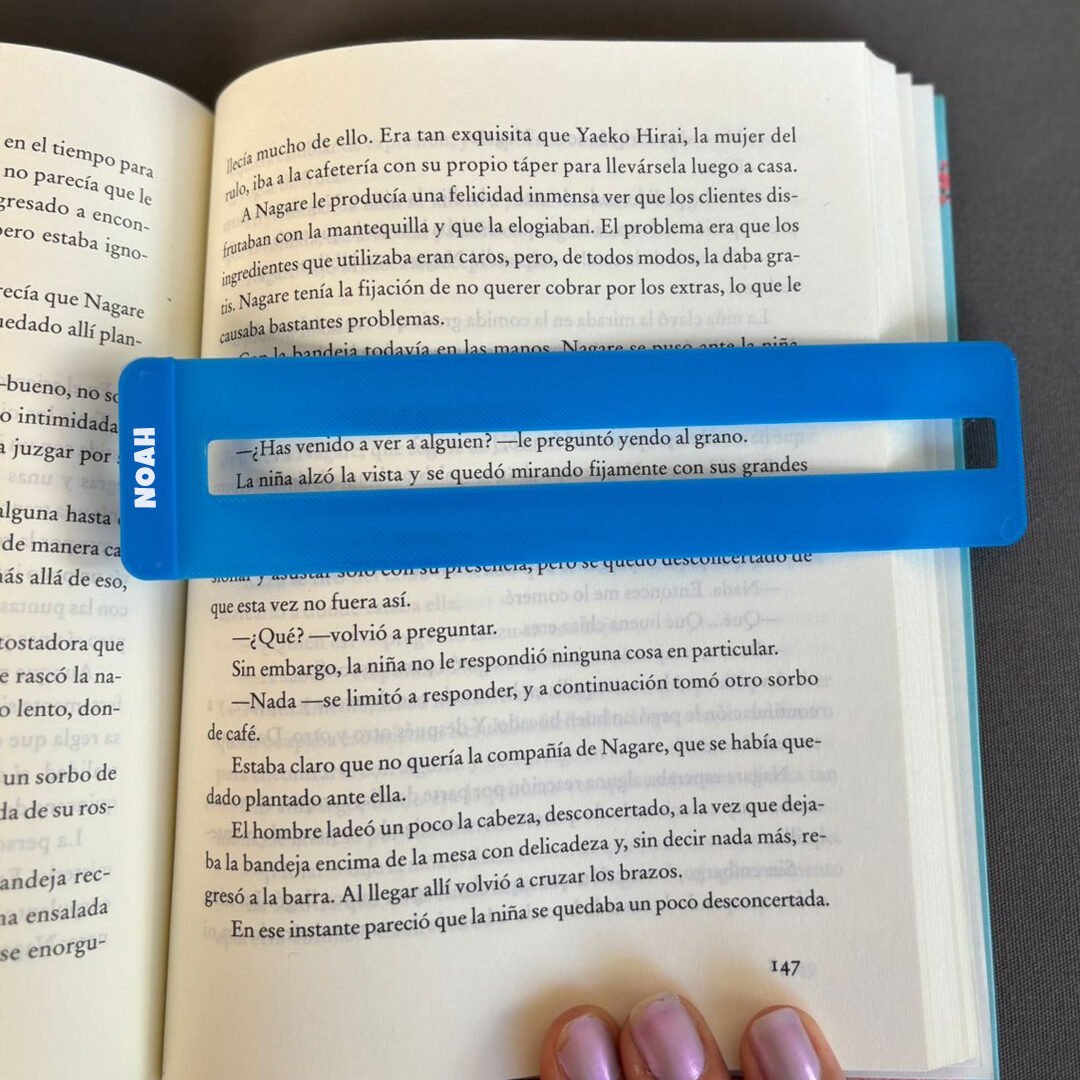 Marcador de lectura personalizado con nombre